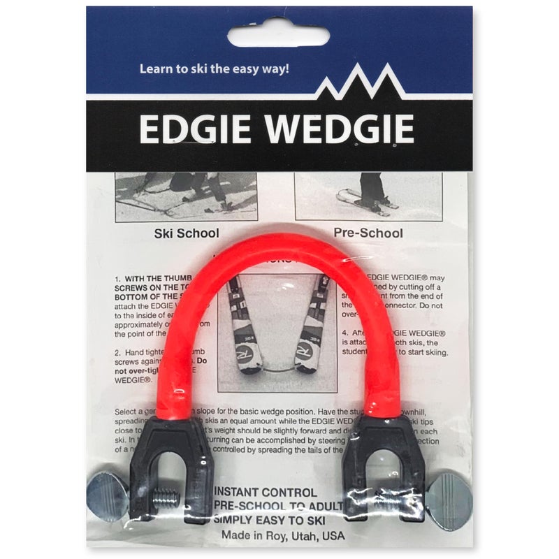 Edgie Wedgie - The Original Kids Ski Tip Connector (Red) - Image 1